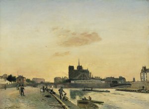 Uitzicht op de Notre Dame, Parijs, 1864